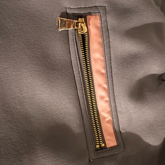 Jordan Gray Athletic Shorts with Gold Zipper